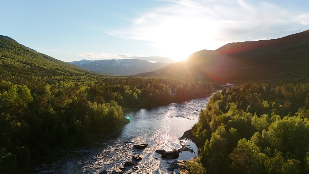 Dronebilder fra området rundt Krokstrand